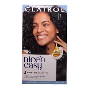 Clairol Nice 'N Easy Permanent Hair Color #2 Black Kits Tones Highlights SEALED